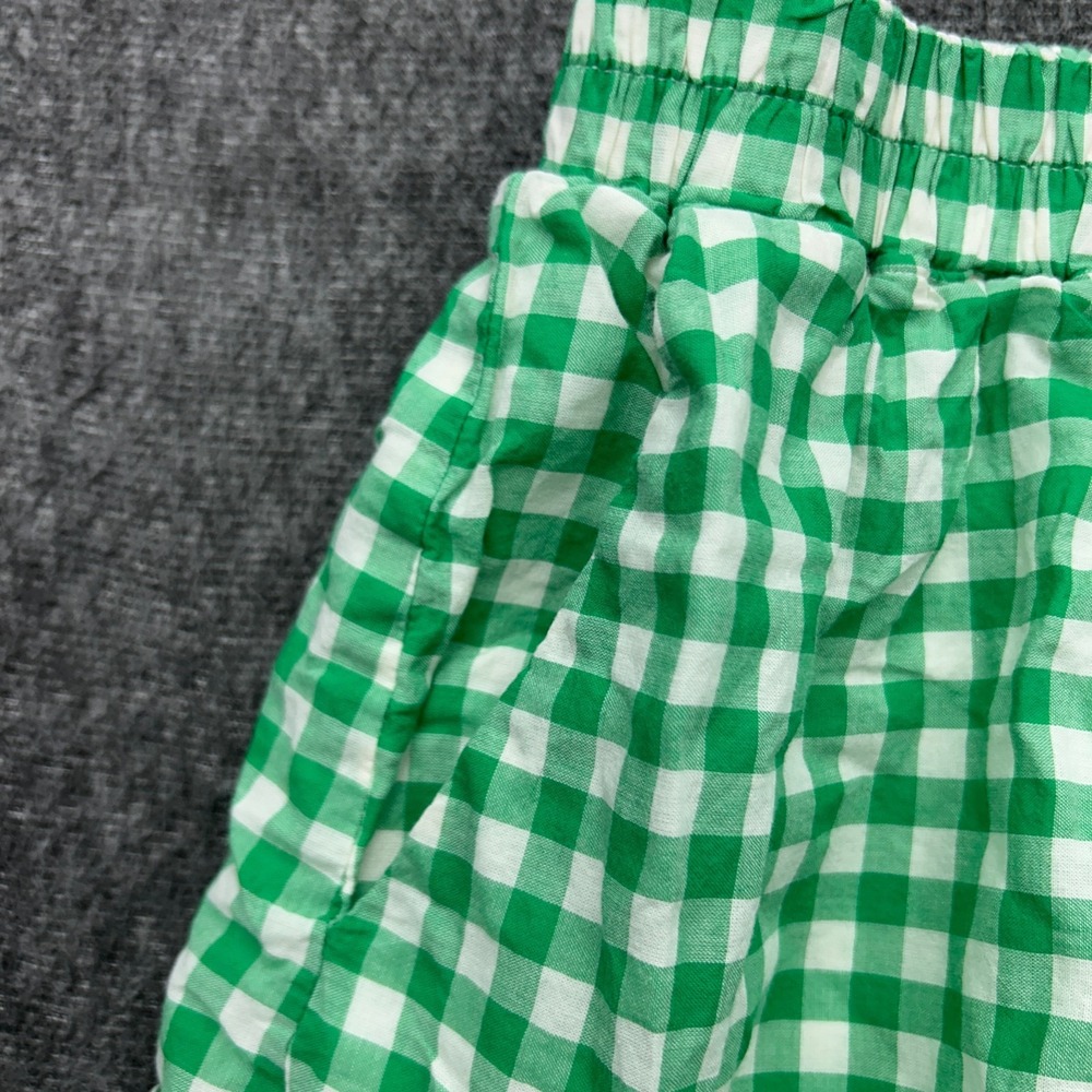 Draper James RSVP Skirt Small Green Gingham Ruffled Western Cottagecore Preppy - Picture 6 of 9